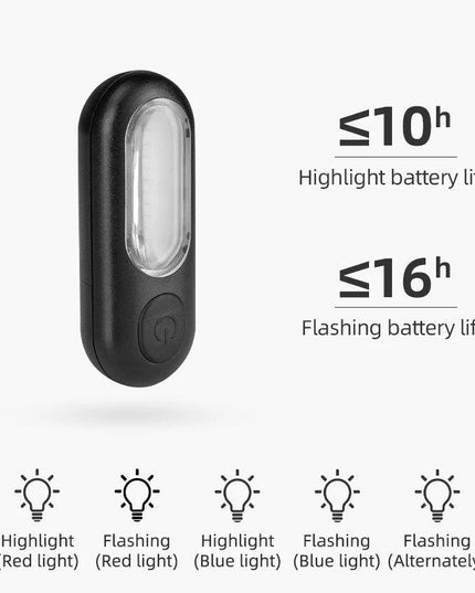 ROCKBROS Bicycle Rear Light 250 mAh USB Rechargeable Ultralight Cycling Light Warning Rainproof 5 Model Light Bike Accessories