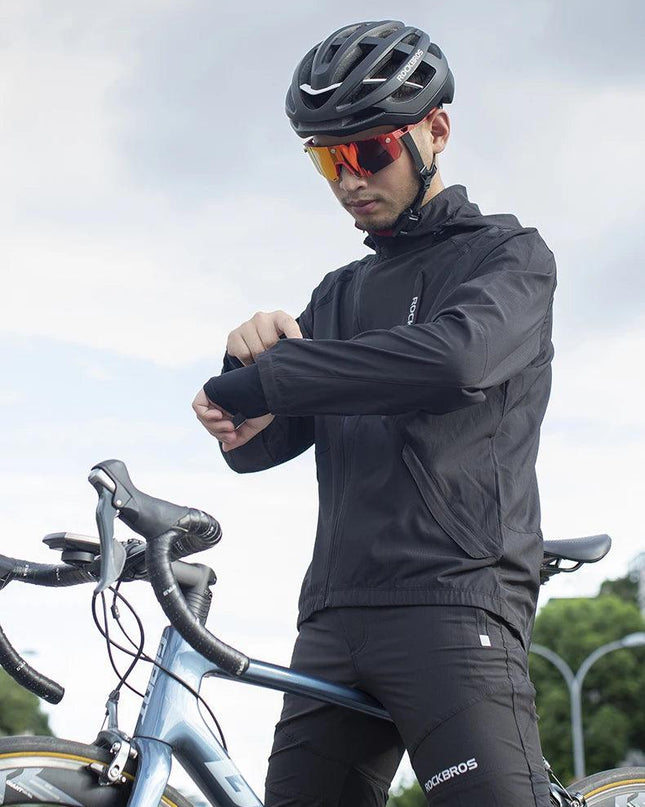 ROCKBROS Men's Cycling Clothing Sets Spring Autumn Breathable Cycling Jacket Comfortable Thin Unisex Outdoor Sport Suit EUR Size