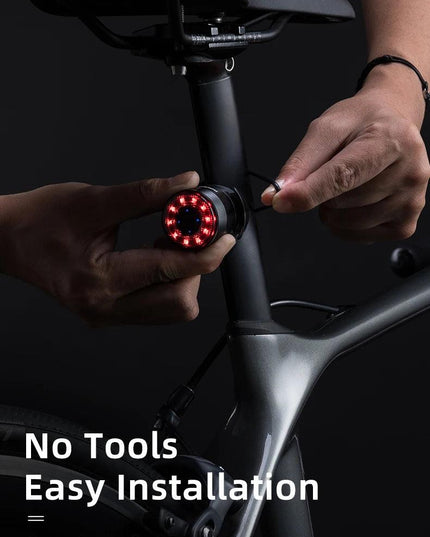 ROCKBROS Bicycle Rear Light USB Charging Safety Warning Cycling Light Colorful Bicycle Tail Light Bike Light Bike Accessories
