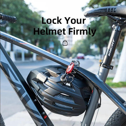 ROCKBROS Helmet Locks Mini Bicycle Lock Anti-theft bike Lock  Ultralight Flexible 90cm Password Lock Cycling Moto Helmet Lock