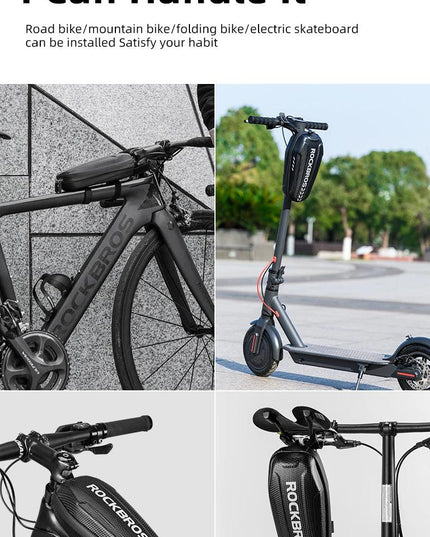 ROCKBROS Hard Shell Front Frame Scooter Hanging Bag Waterproof MTB Road Bike Folding Bag Multifunctional Electric Bicycle Bag