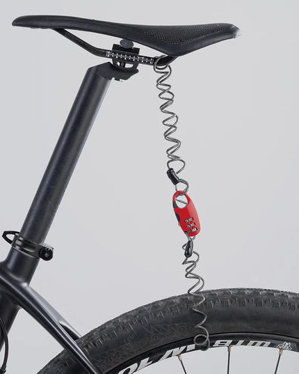 ROCKBROS Helmet Locks Mini Bicycle Lock Anti-theft bike Lock  Ultralight Flexible 90cm Password Lock Cycling Moto Helmet Lock