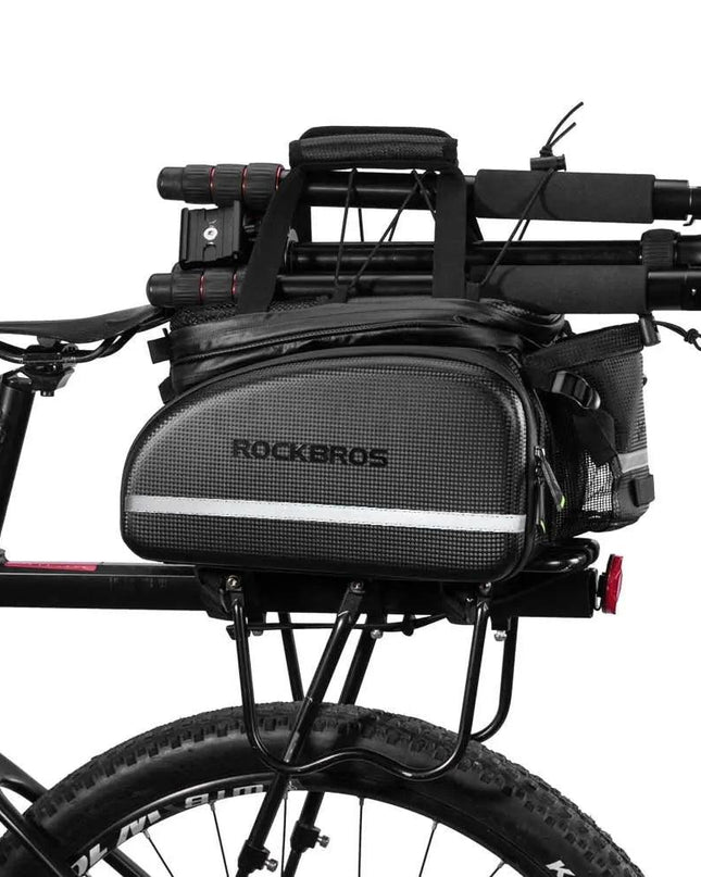 ROCKBROS Bicycle Carrier Bag MTB Bike Rack Bag Trunk Pannier Cycling Multifunctional Large Capacity Travel Bag With Rain Cover