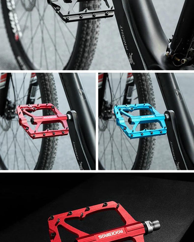 ROCKBROS Mountain Bike Bicycle Pedals Cycling Ultralight Aluminium Alloy 4 Bearings MTB Pedals Bicicleta Bike Pedals Flat BMX