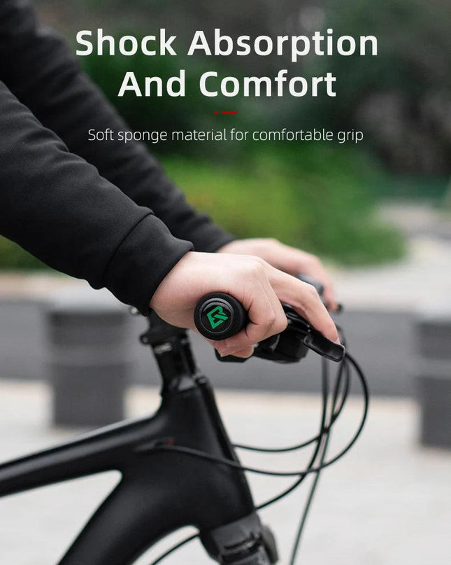 ROCKBROS Bicycle Grips MTB Silicone Sponge Handlebar Grips Anti-skid Shock-absorbing Soft Bike Grips Ultraight Cycling Handlebar