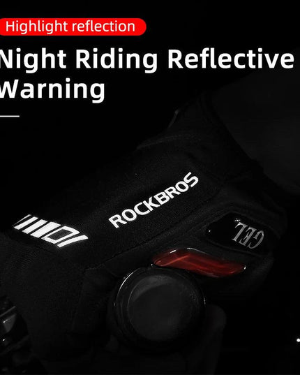 ROCKBROS Touch Screen Cycling Bike Gloves Autumn Spring MTB Bike Bicycle Gloves GEL Pad Shockproof Half Finger Mittens Gloves