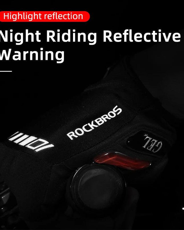 ROCKBROS Touch Screen Cycling Bike Gloves Autumn Spring MTB Bike Bicycle Gloves GEL Pad Shockproof Half Finger Mittens Gloves