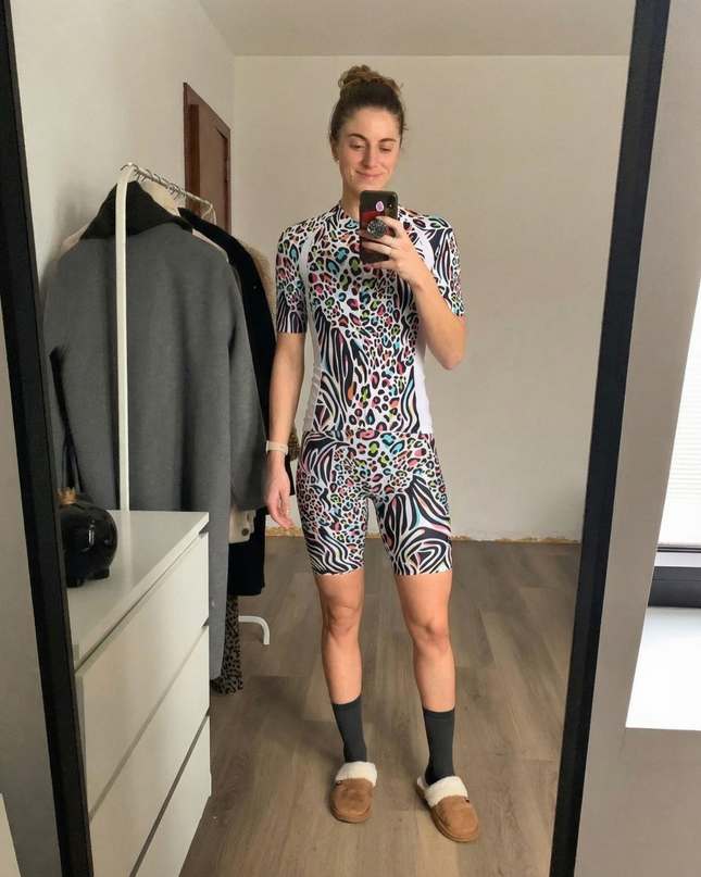 ROCKBROS Women's Kaleidoscope Safari All-Weather Multi-Color Graphic Jersey