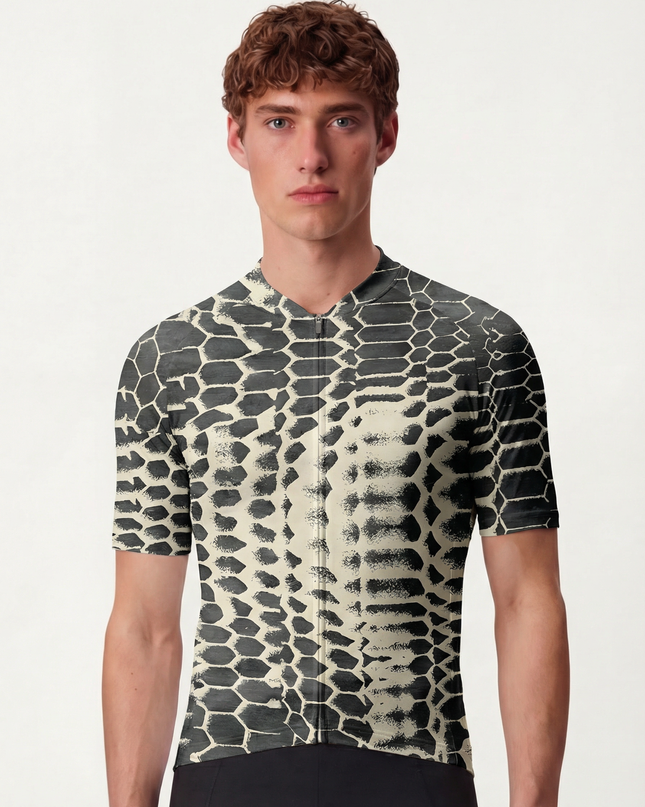 RockBros Men's "Wild Shadow" Python Pattern Performance Cycling Jersey