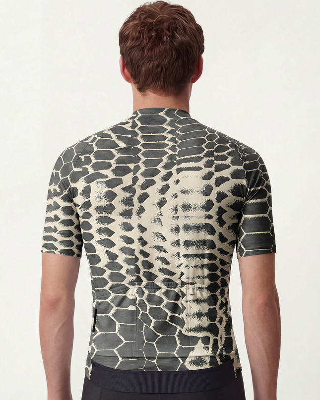 RockBros Men's "Wild Shadow" Python Pattern Performance Cycling Jersey