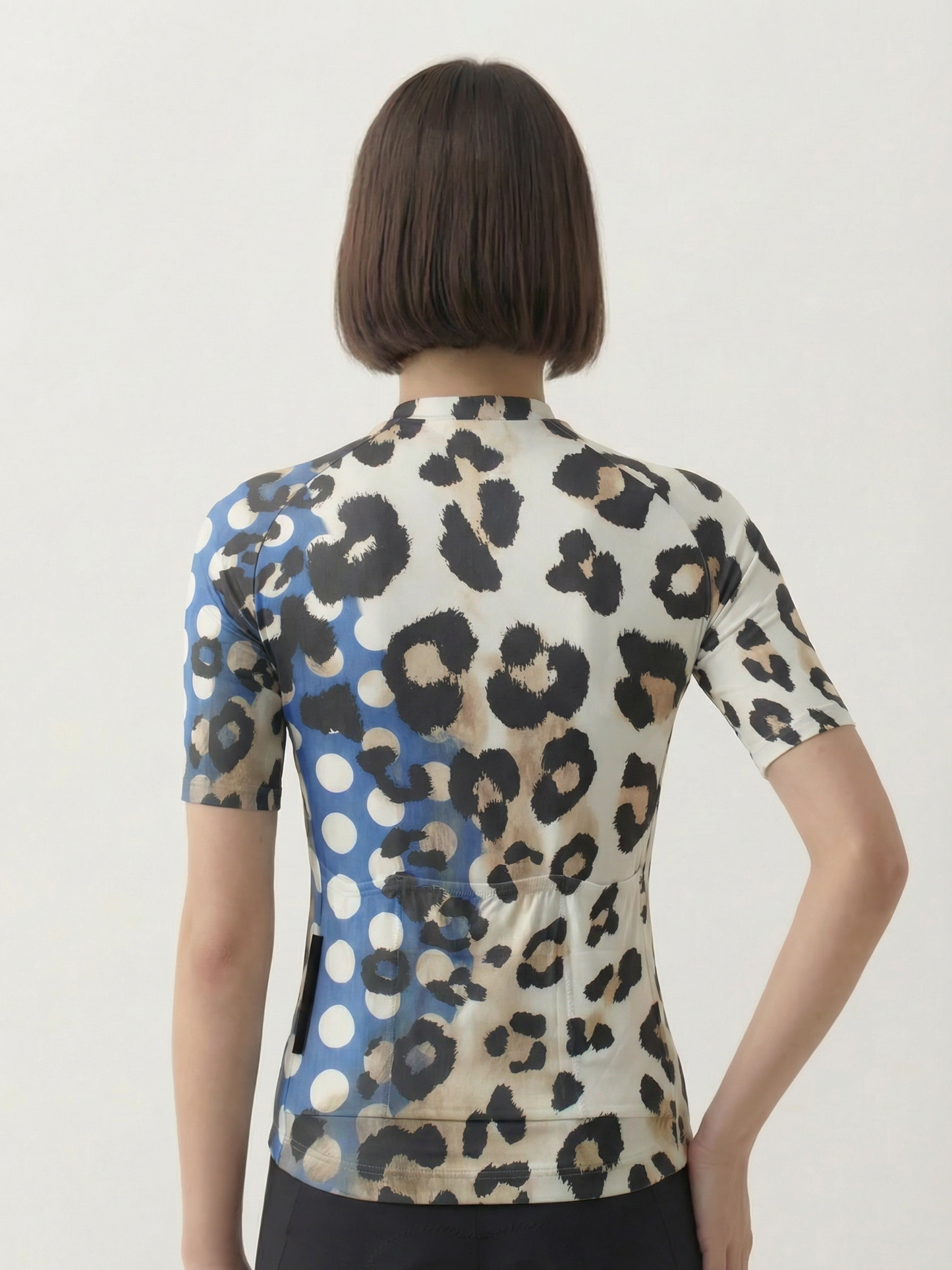 ROCKBROS Women's "Cobalt Cheetah" Pop-Art Leopard Performance Aero Jersey