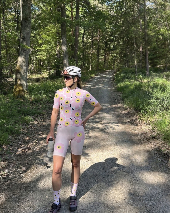 ROCKBROS Women's Nordic Bloom Pop-Art Botanical Pro Jersey