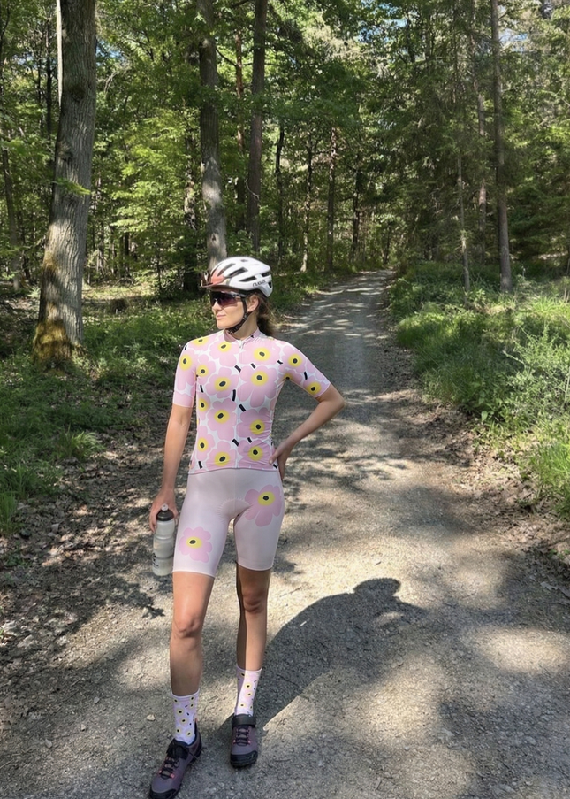 ROCKBROS Women's Nordic Bloom Pop-Art Botanical Pro Jersey