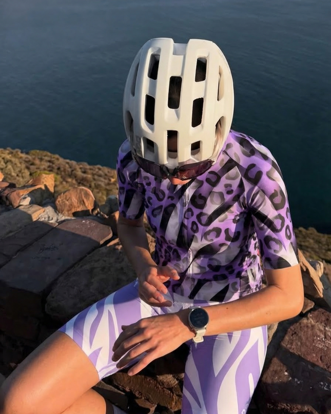 ROCKBROS Women's Hyper-Violet Mirage All-Weather Speed-Pattern Pro Jersey