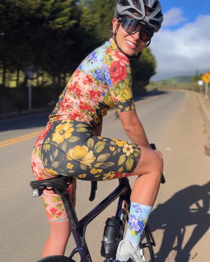 ROCKBROS Women's Heirloom Patchwork Split-Design Pro Bib Shorts