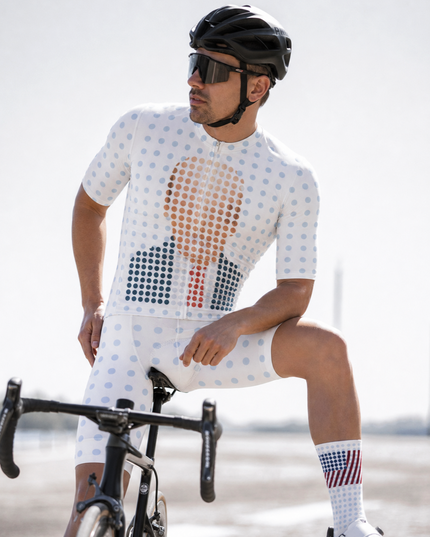 ROCKBROS Men's Rhythmic Polka-Dot Series Performance Cycling Bottoms