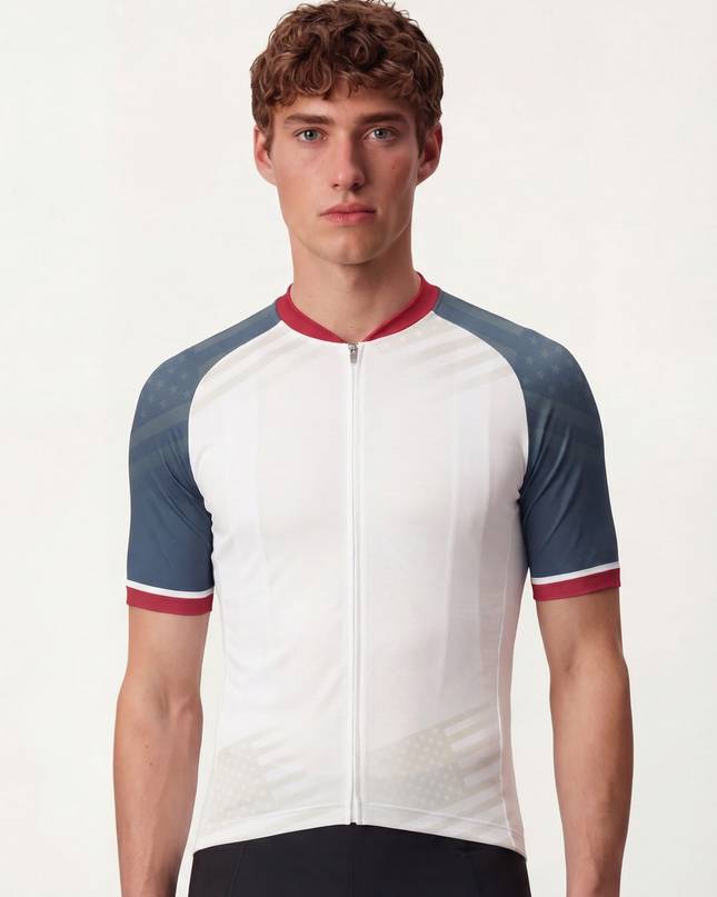 RockBros Men's Retro Graphic Heritage Map Cycling Jersey