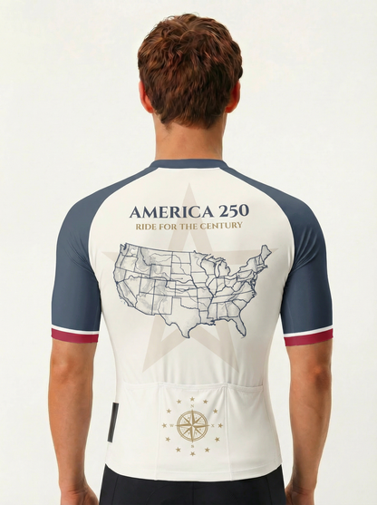 RockBros Men's Retro Graphic Heritage Map Cycling Jersey