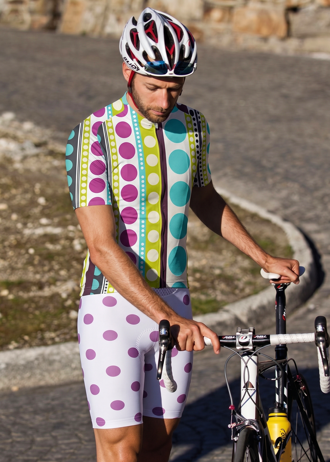 ROCKBROS Men's Rhythmic Stripe & Dot Pro Aero Set