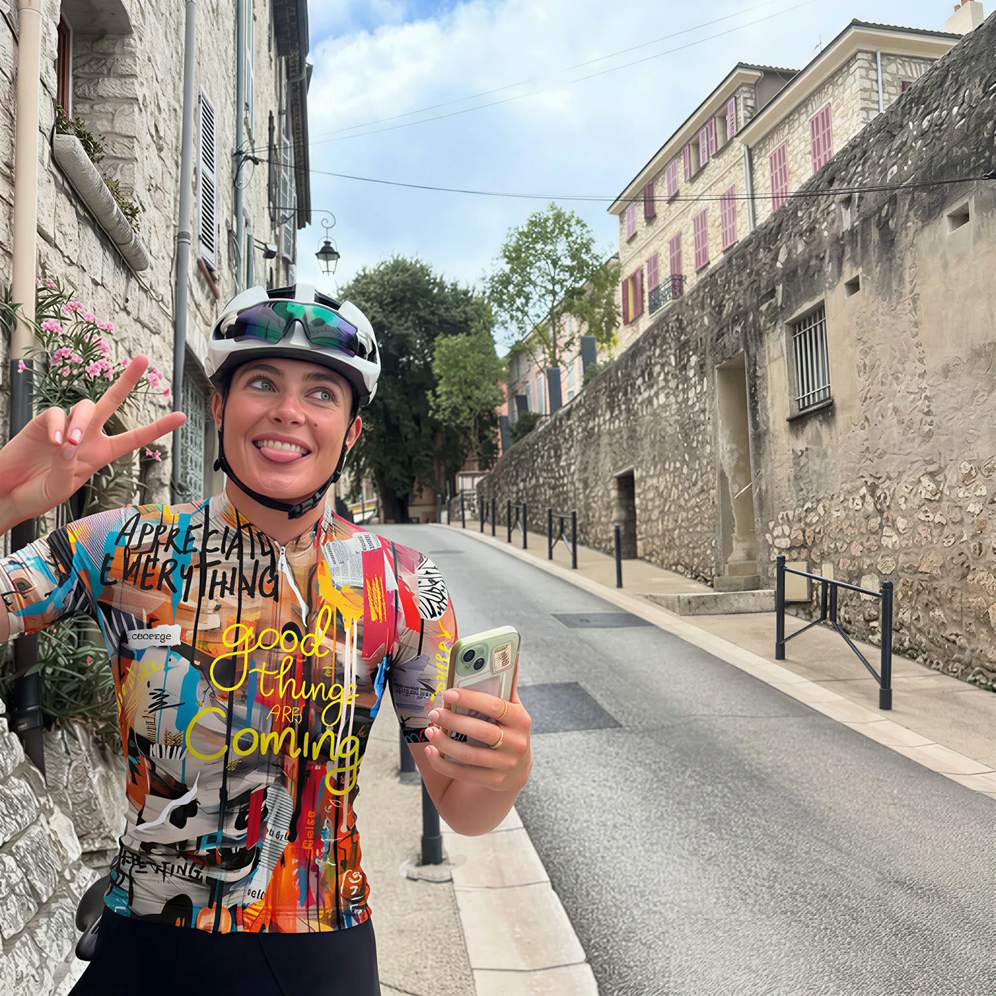 RockBros Women's "Studio Splatter" Action Painting Pro Aero Jersey