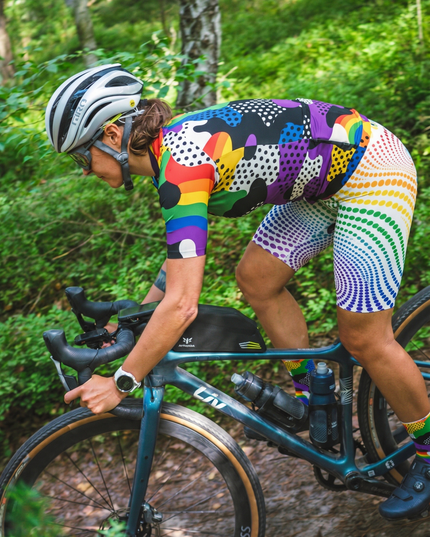 ROCKBROS Pride Month Edition Liquid-Vortex Op-Art Pro Cycle Shorts