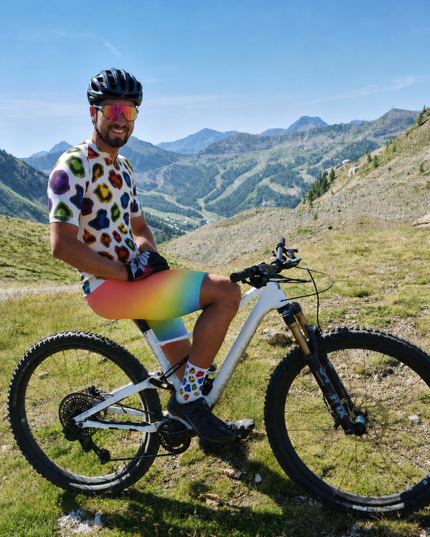 ROCKBROS Pride Month Edition Neon Halftone Leopard Elite Fitted Aero Jersey