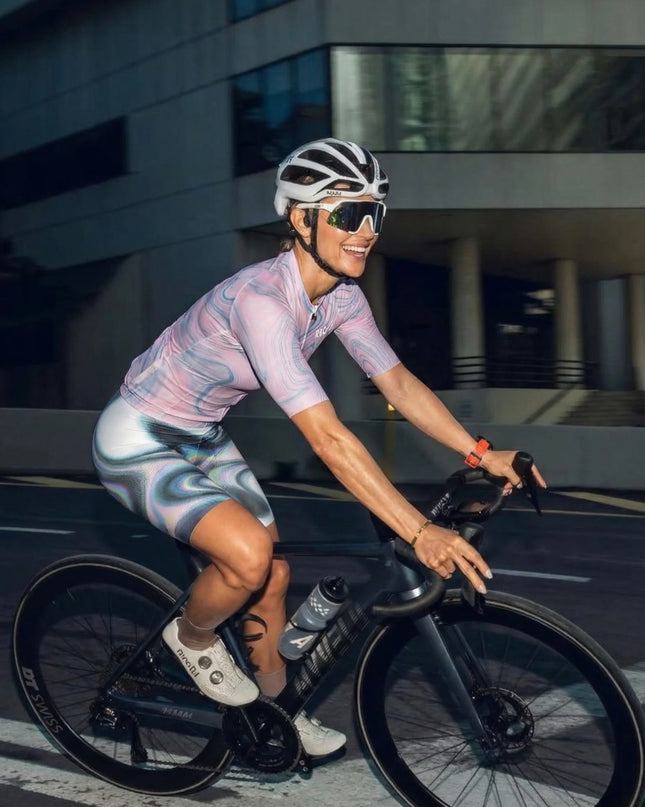 ROCKBROS Women's Pastel Nebula Fluid Marble Pro Jersey