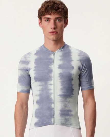 RockBros Men's "Ink Rhythm" Horizontal Tie-Dye Performance Cycling Jersey