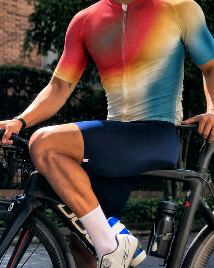 ROCKBROS Men's Thermal Aura Abstract Art Pro Aero Cycling Jersey