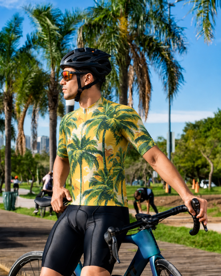 ROCKBROS Men's Tropic Paradise Nature Print Pro Aero Cycling Jersey
