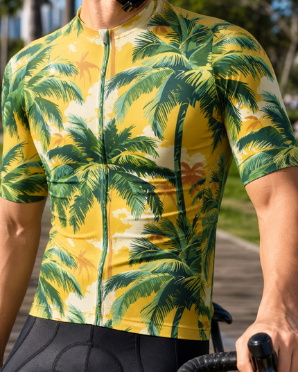 ROCKBROS Men's Tropic Paradise Nature Print Pro Aero Cycling Jersey