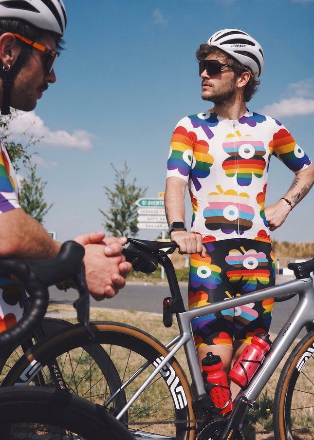 ROCKBROS Men's Vivid Chroma Flora Pro Aero Cycling Jersey