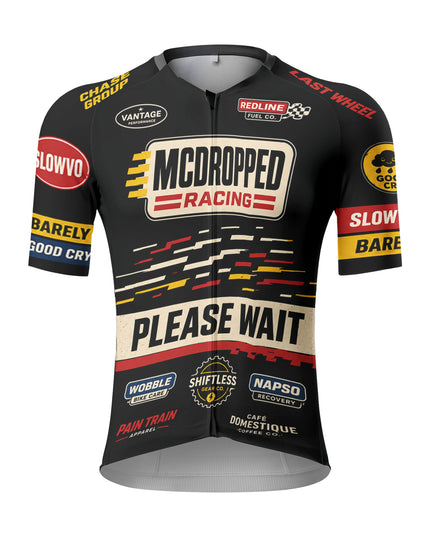 ROCKBROS Men's Retro Sponsor Graphic Cycling Jersey
