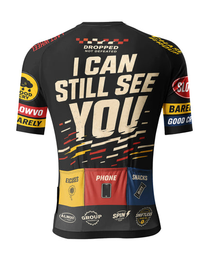 ROCKBROS Men's Retro Sponsor Graphic Cycling Jersey