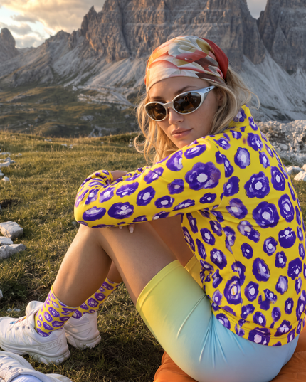 Violet Poppy Splash Windproof Jacket