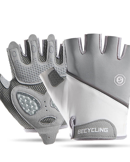 Shock-Absorbing Gel Padded Half-Finger Cycling Gloves