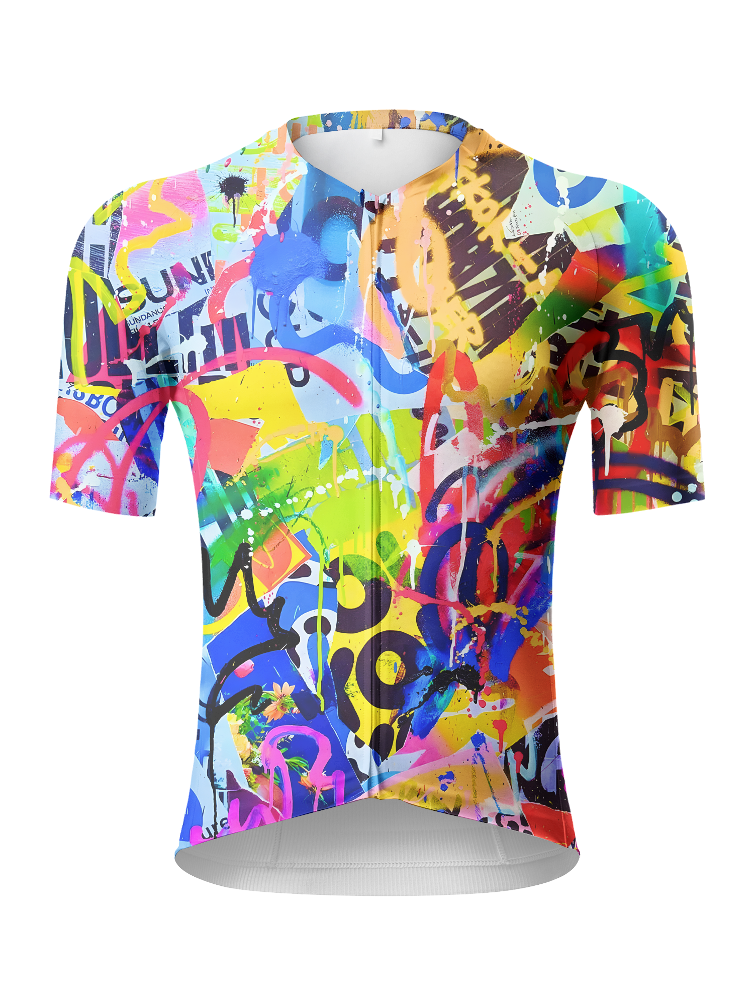 Men's Urban Chaos Pop Graffiti Art Pro Aero Jersey Tailored with Stretch Fit for Race-Inspired Silhouette – Front View
