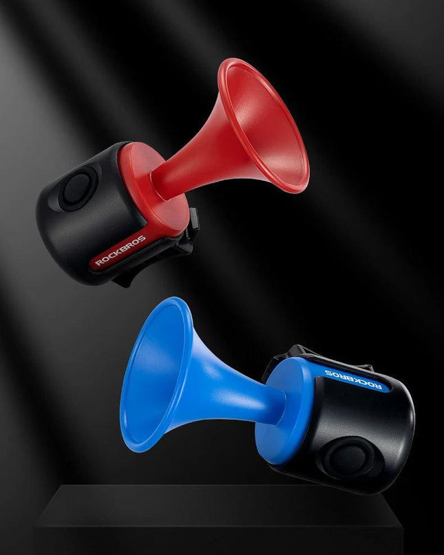 ROCKBROS Bike Bell Electronic Loud Horn ABS 120db Safety Electric Bell IPX4 Speaker Alarm Ring Bicycle Handlebar Warning Bell