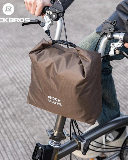 ROCKBROS Bicycle Front Bag Waterproof Handlebar Bag 2.5-4L Capacity Nylon Portable Bag for Folding Bike MTB Cycling Accessories