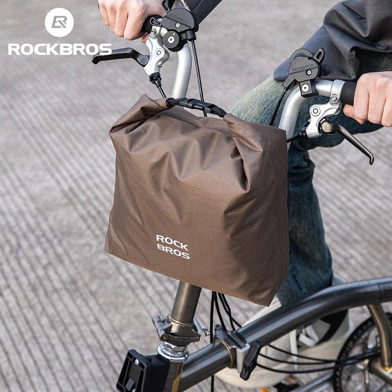 ROCKBROS Bicycle Front Bag Waterproof Handlebar Bag 2.5-4L Capacity Nylon Portable Bag for Folding Bike MTB Cycling Accessories