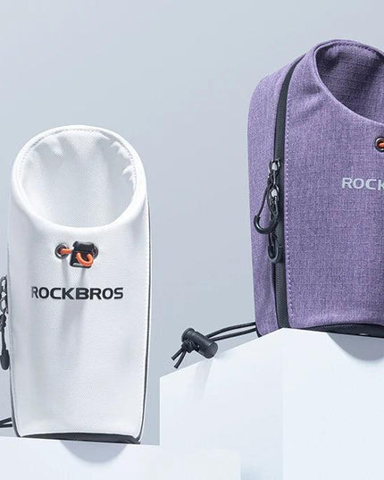 ROCKBROS Bicycle Bag Front Bag Water Bottle Bag 1.5L Folding Bike Mountain Road Bike Riding Bag Adjustable Large-caliber Bag