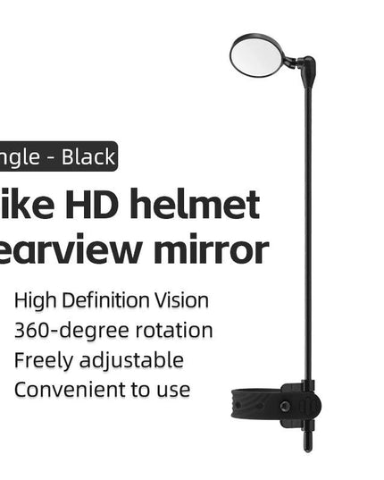 ROCKBROS Bicycle Helmet Rearview Mirror 360 Degree Rotatable Flexible Aluminum Safety Motorcycle Helmet Adjustable Riding Mirror
