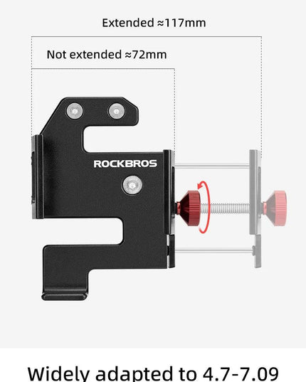 ROCKBROS Bicycle Phone Holder S Clip Ring Holder Aluminum Alloy Anti-Slip for 4.7-7.09inch Phones Moto Motorcycle Stand Bracket
