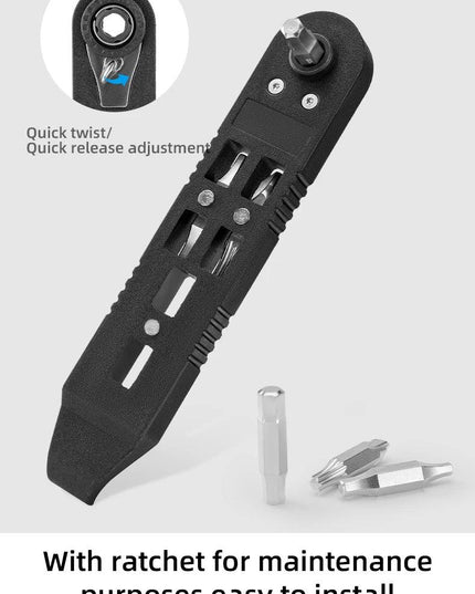 ROCKBROS Bicycle Wrench Set High Strength Multifunctional Portable Bicycle Tire Levers Ratchet Wrench Kit Bike Tire Prying Rod