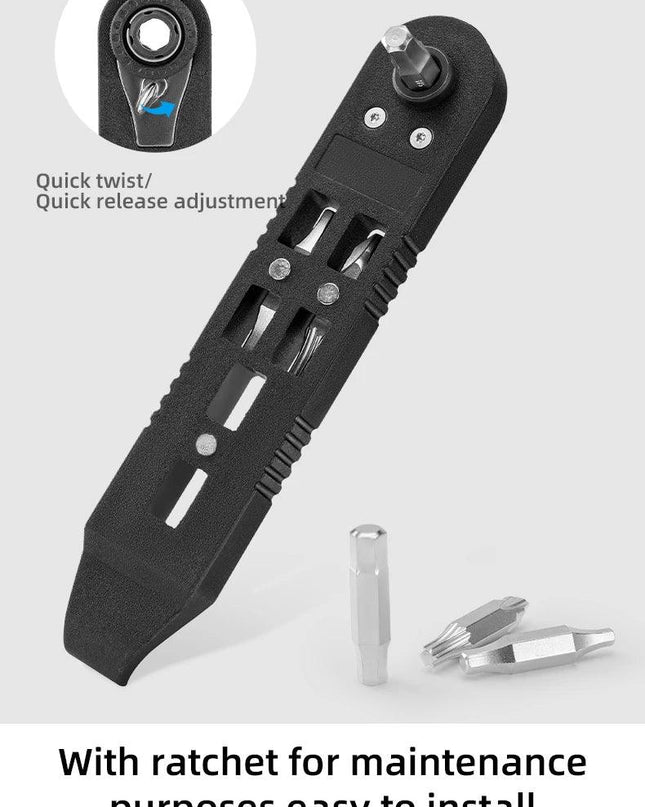 ROCKBROS Bicycle Wrench Set High Strength Multifunctional Portable Bicycle Tire Levers Ratchet Wrench Kit Bike Tire Prying Rod