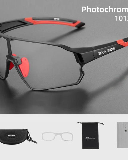 ROCKBROS Photochromic Cycling Glasses Outdoor Sports UV400 Goggles Sunglasses Bicycle Sports Eyewear Running Fishing Glasses