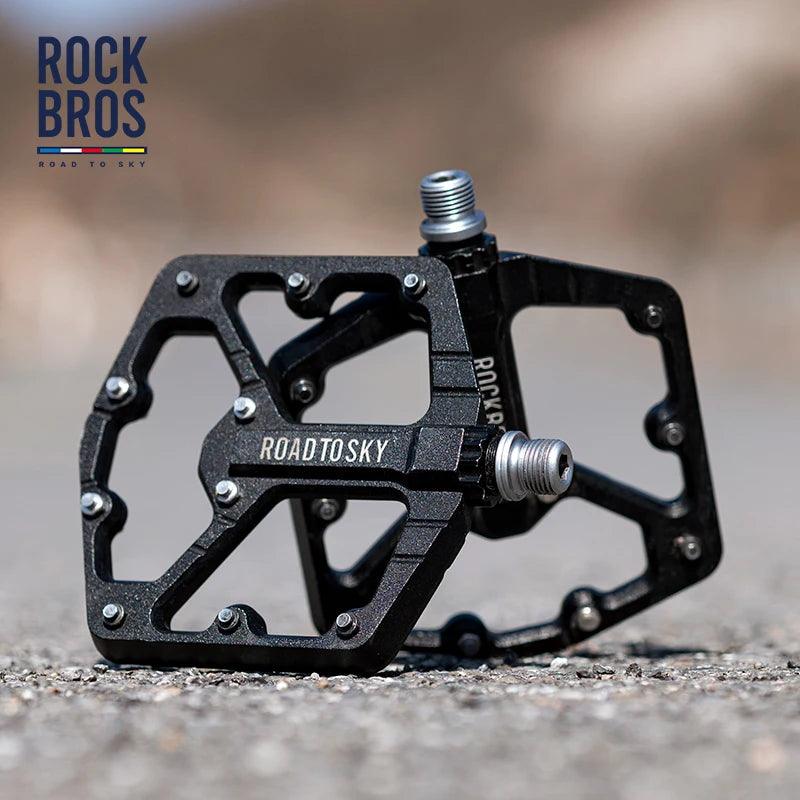 ROCKBROS ROAD TO SKY Cycling Pedals CNC Aluminum Alloy 3 Bearings Structure MTB Bike Pedals High Quality Bike Pedals Accessories