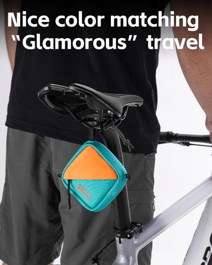 ROCKBROS Bicycle Saddle Bag Shoulder Bag Polyester Bike Tailbag Storage Seat Pouch Bag Outdoor Reflective Crossbody Bags