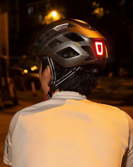 ROCKBROS Bike Light Waterproof Cycling Helmet Taillight Lantern For Bicycle LED USB Rechargeable Safety Night Riding Rear Light