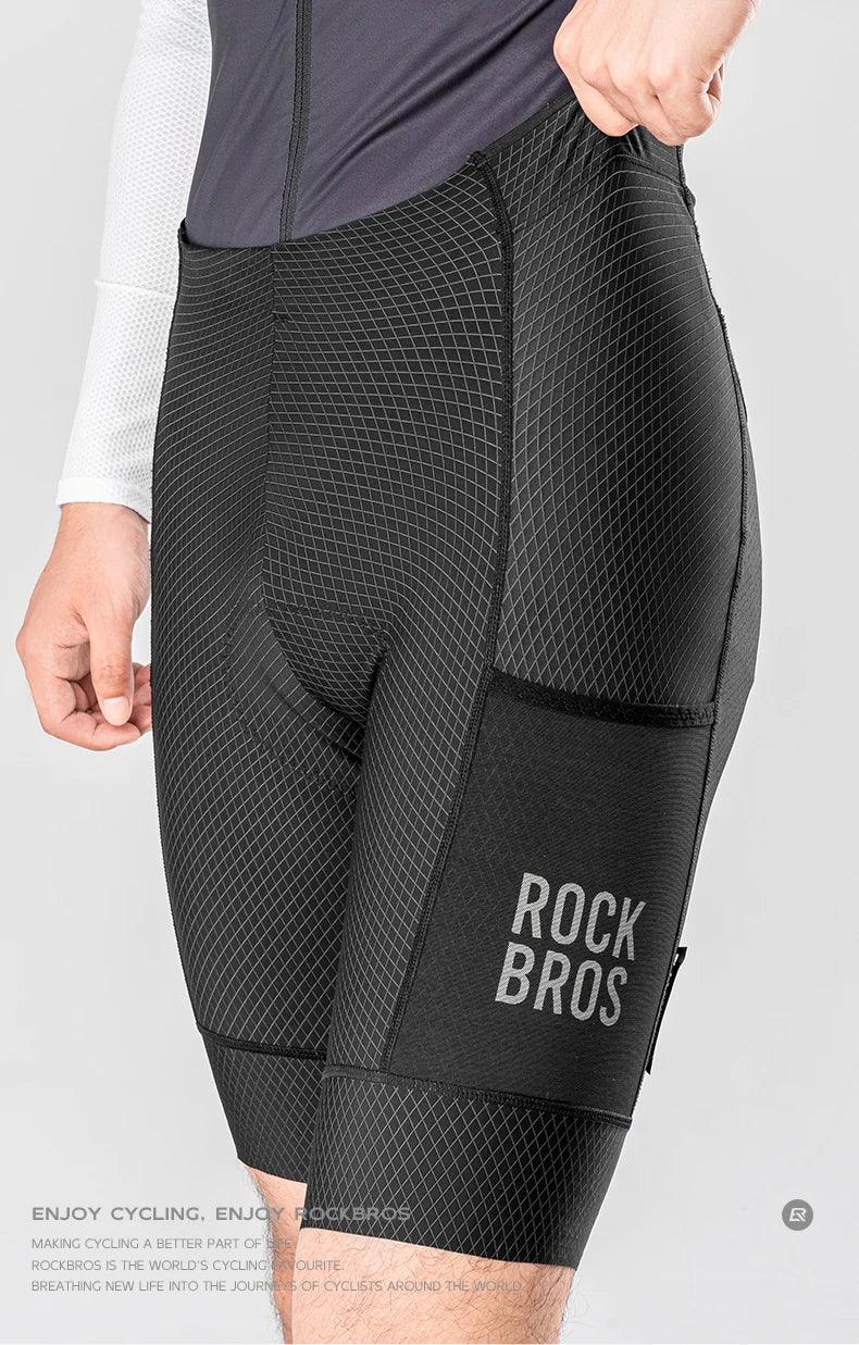 ROCKBROS Cycling Shorts Breathable Bicycle Clothing Sports Racing Tights Reflective With Pockets Quick Dry Bike Half Pants